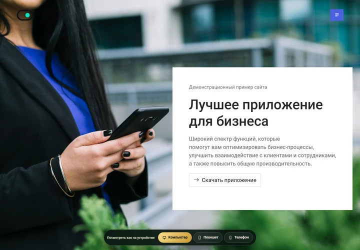 Лендинг бизнес-приложения